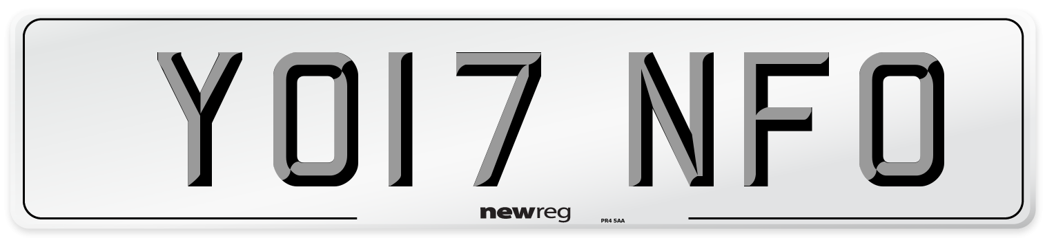 YO17 NFO Number Plate from New Reg